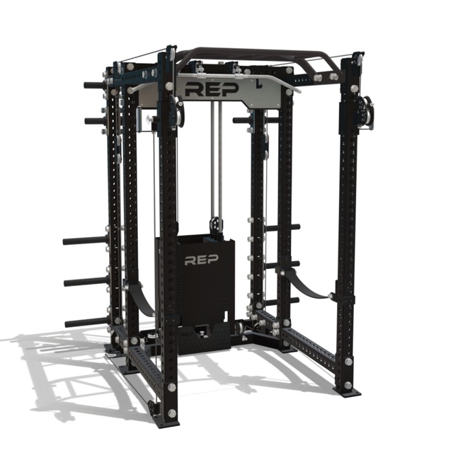 REP Fitness PR-5000 6-Post Rack + Ares 2.0 Functional Trainer Bundle (80" x 30") | All-In-One Power & Cable System
