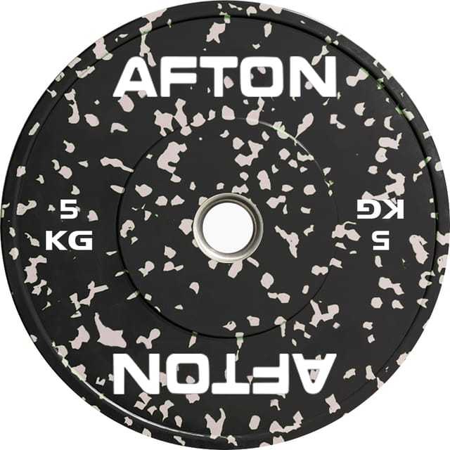 AFTON Fleck Rubber Bumper Plates – Color-Speckled, High-Durability Olympic Plates