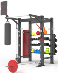 FF-W1S — Impulse FF Single-Bay Wall Rig with Back Rack 